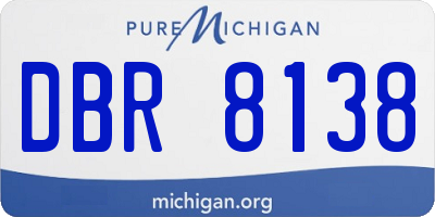 MI license plate DBR8138