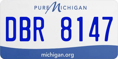 MI license plate DBR8147