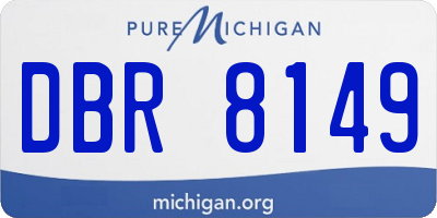 MI license plate DBR8149