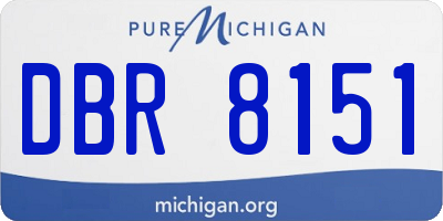MI license plate DBR8151