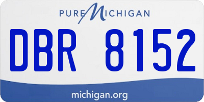 MI license plate DBR8152