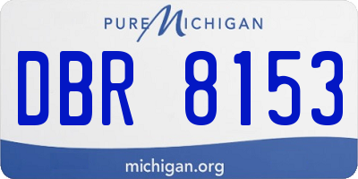 MI license plate DBR8153