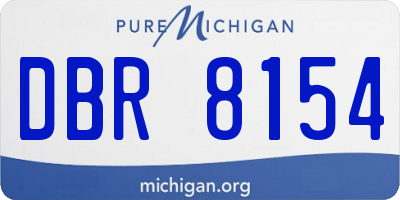 MI license plate DBR8154