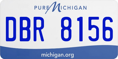 MI license plate DBR8156