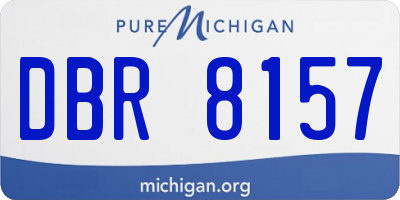 MI license plate DBR8157