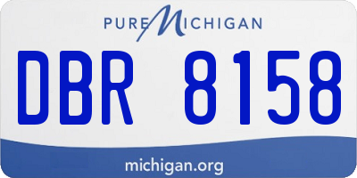 MI license plate DBR8158
