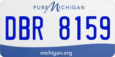 MI license plate DBR8159