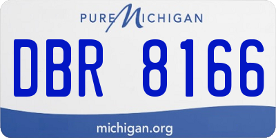 MI license plate DBR8166