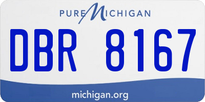 MI license plate DBR8167