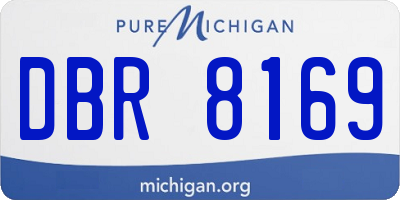 MI license plate DBR8169