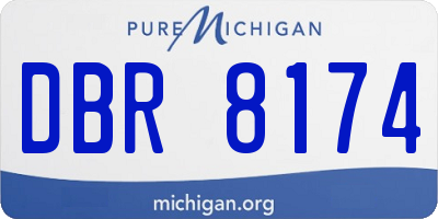 MI license plate DBR8174