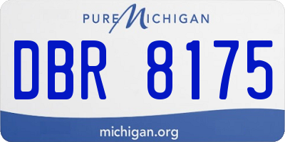 MI license plate DBR8175