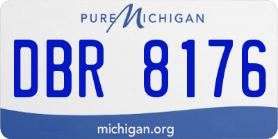 MI license plate DBR8176