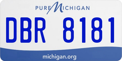 MI license plate DBR8181