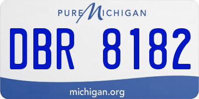 MI license plate DBR8182