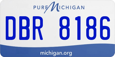 MI license plate DBR8186