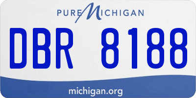 MI license plate DBR8188