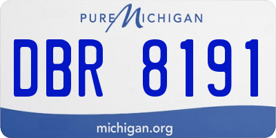 MI license plate DBR8191