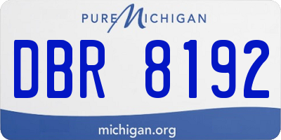 MI license plate DBR8192