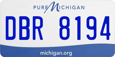 MI license plate DBR8194