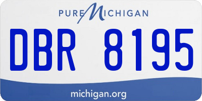 MI license plate DBR8195