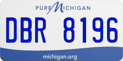 MI license plate DBR8196