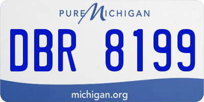 MI license plate DBR8199