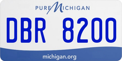 MI license plate DBR8200