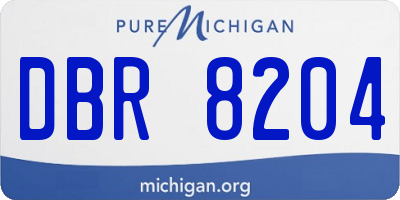 MI license plate DBR8204
