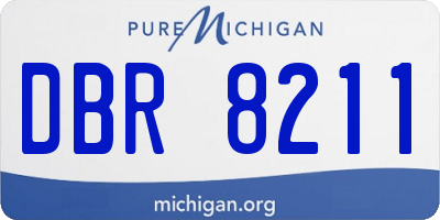 MI license plate DBR8211
