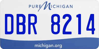 MI license plate DBR8214