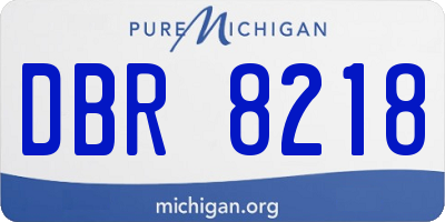 MI license plate DBR8218