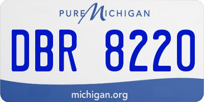 MI license plate DBR8220