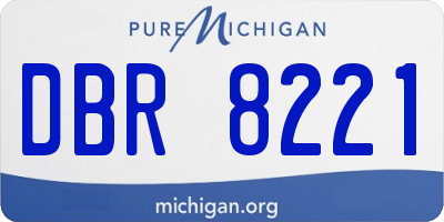 MI license plate DBR8221