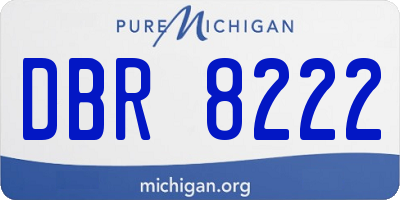 MI license plate DBR8222