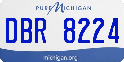 MI license plate DBR8224