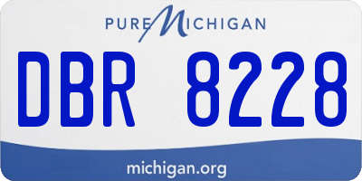 MI license plate DBR8228