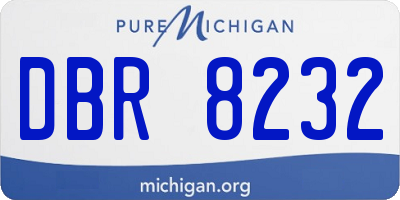 MI license plate DBR8232