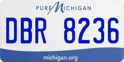 MI license plate DBR8236