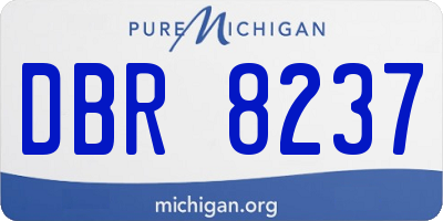 MI license plate DBR8237