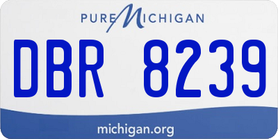 MI license plate DBR8239