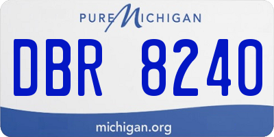 MI license plate DBR8240
