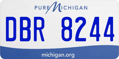 MI license plate DBR8244