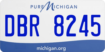MI license plate DBR8245