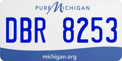 MI license plate DBR8253
