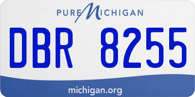 MI license plate DBR8255