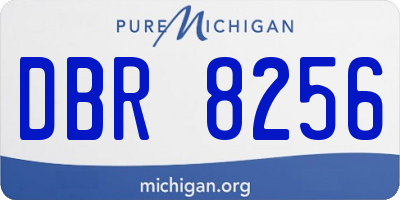 MI license plate DBR8256