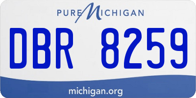 MI license plate DBR8259