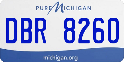 MI license plate DBR8260
