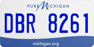 MI license plate DBR8261